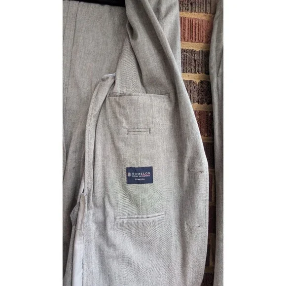 J.Crew Somelos Ludlow Slim Cotton Unstructured Men’s Suit -Grey-Size 40L (33x34)
